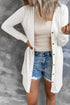 Solid Color Open-Front Buttons Cardigan